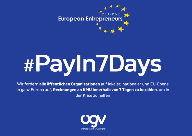 In der Krise schneller zahlen! Österreich: #PayIn7Days !